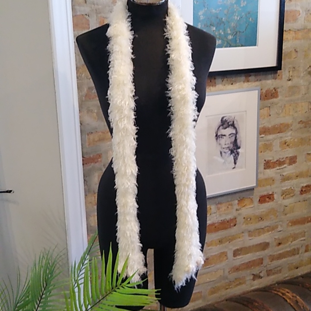 Ivory Frize Scarf